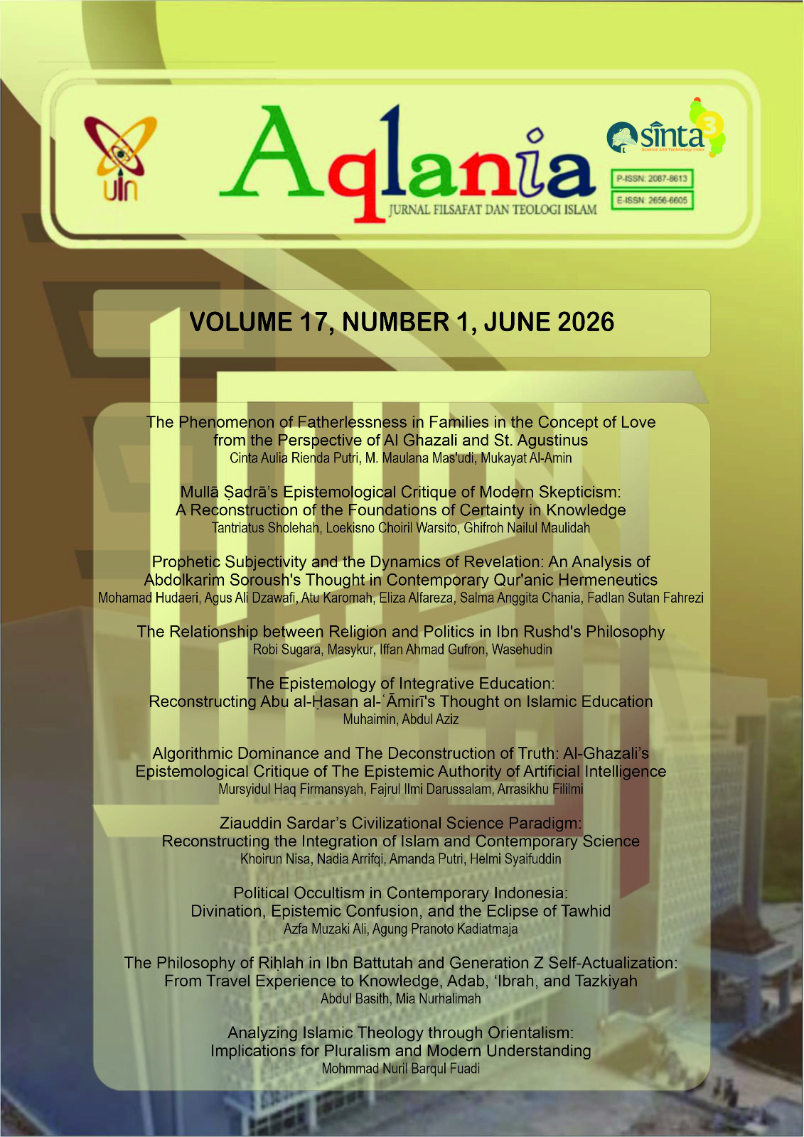 					View Vol. 17 No. 1 (2026): June
				